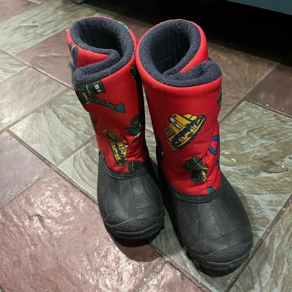 Tundra Toddler Boy size 9 Red and Black Winter Boots - Picture 4 of 5